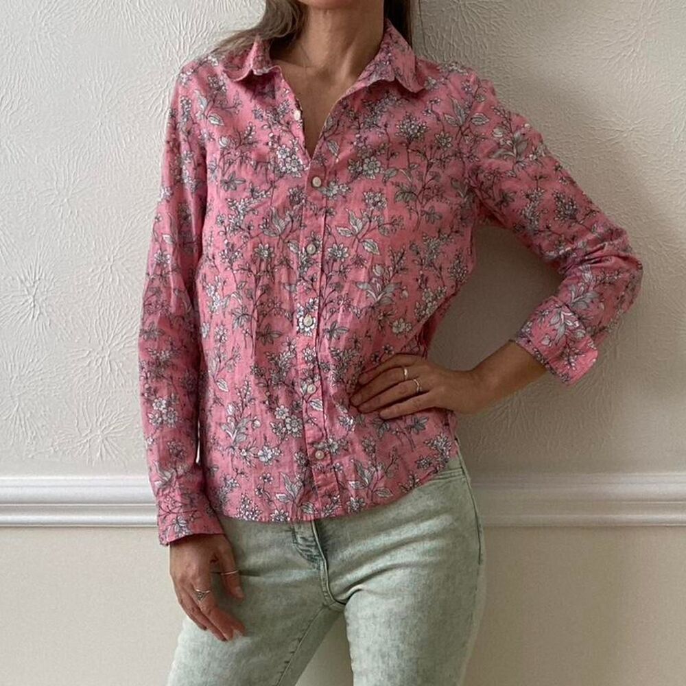 Gap Women's Pink and Black Shirt